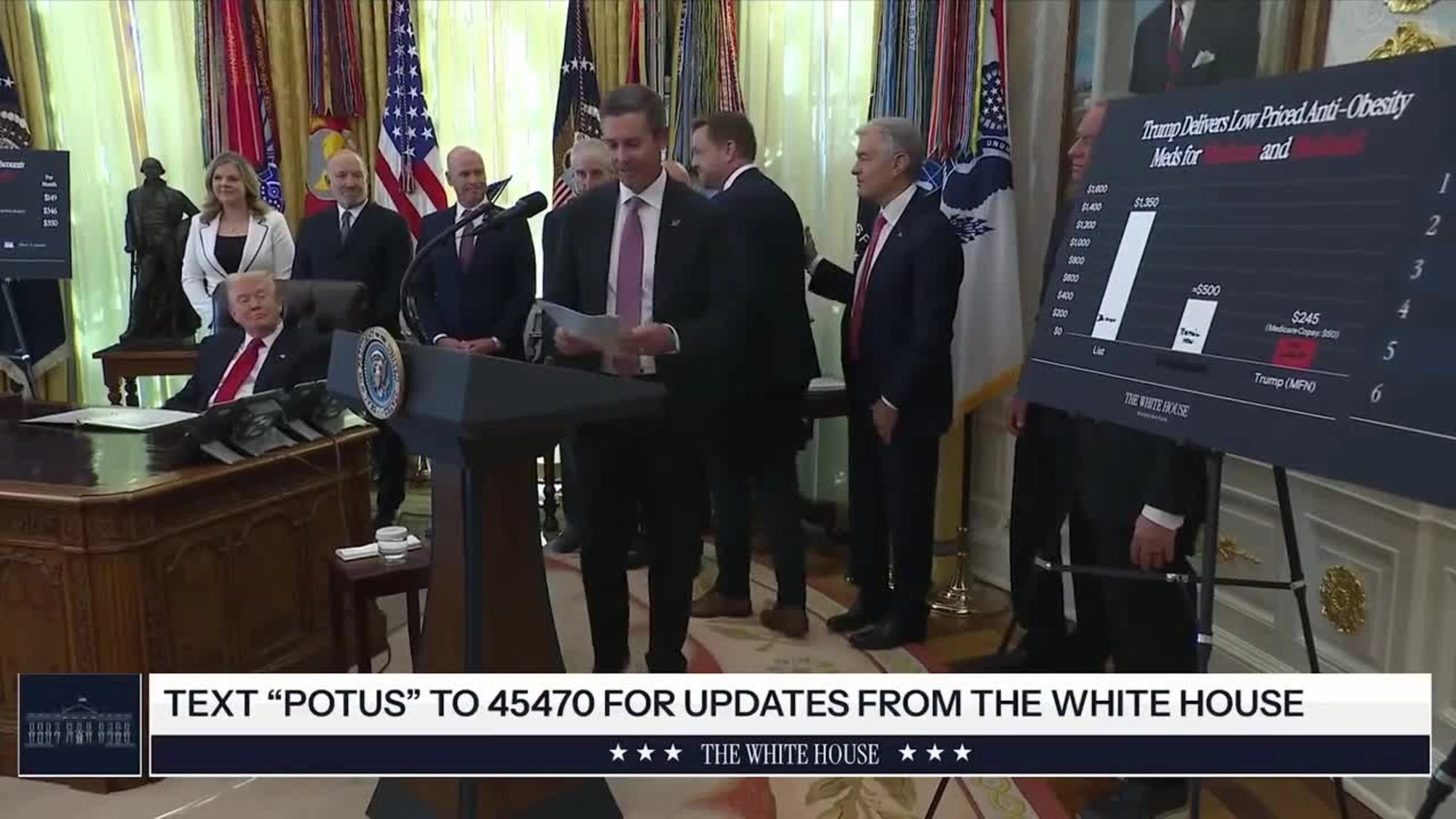 Casa Bianca, collassa nello Studio ovale di fronte a un Trump impassibile: il video