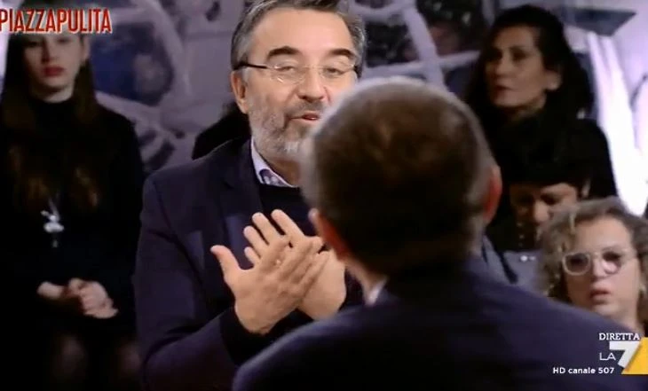 Open, Marco Damilano bombarda il renziano Rosato: "A chi penso quando parla". E lui balbetta