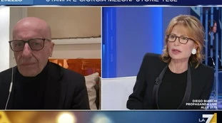 Otto e mezzo, Sallusti contro la Gruber: "Meloni a pesci in faccia"