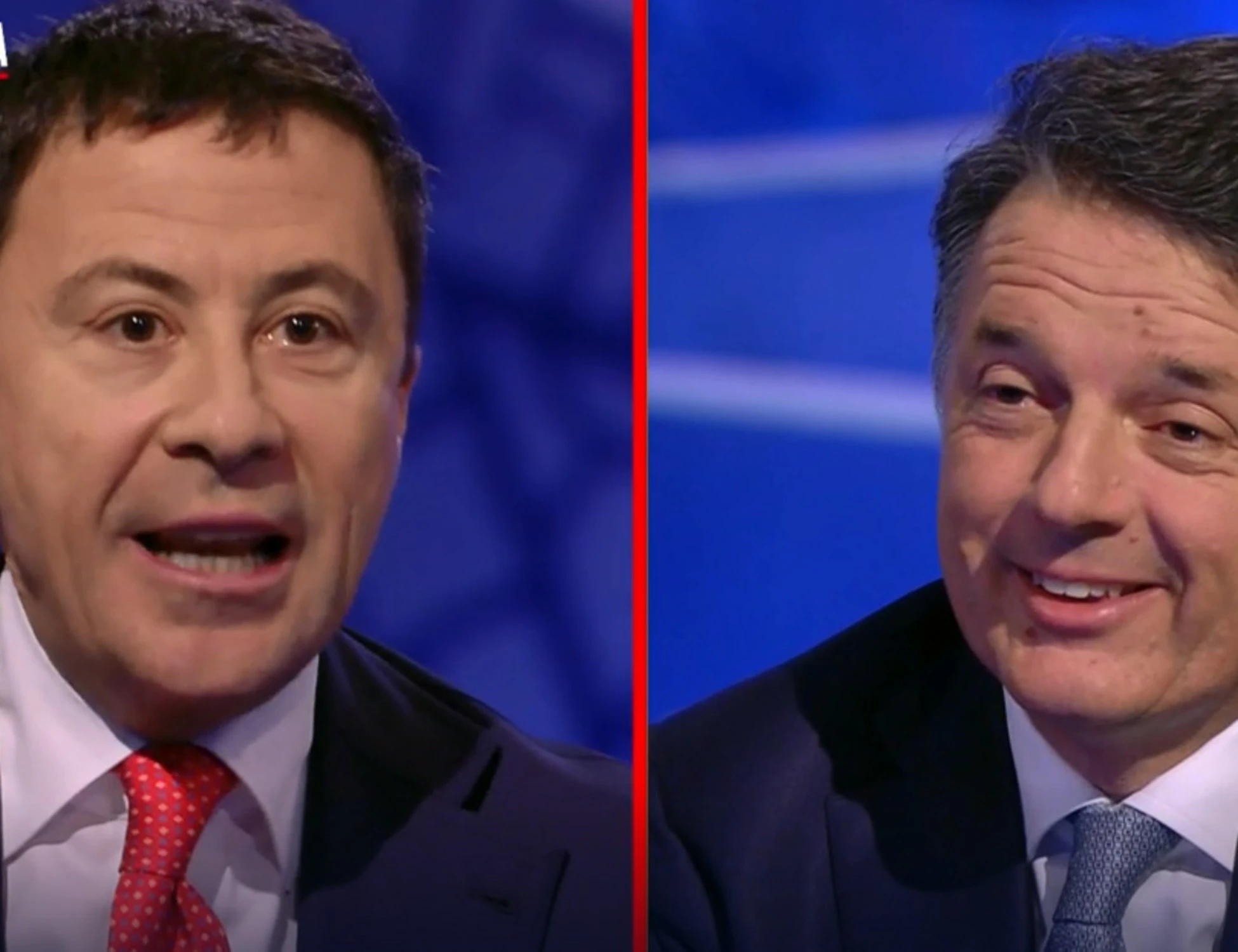PiazzaPulita, rissa Renzi-Bocchino: "Chi prendi in giro?", "Parla con Bin Salman"