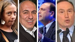 Meloni, Crosetto, Alfano, Samorì
