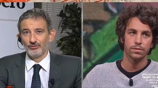 Pietro Senaldi a DiMartedì contro Mattia Santori: "Le sardine non hanno più niente da dire, la paura di Salvini è passata"