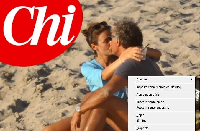 Alessandra Moretti e Massimo Giletti; il bacio in spiaggia