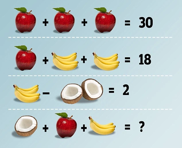 Quanto fa mele più banane meno cocco? L&apos;enigma (facile) che nessuno sa risolvere