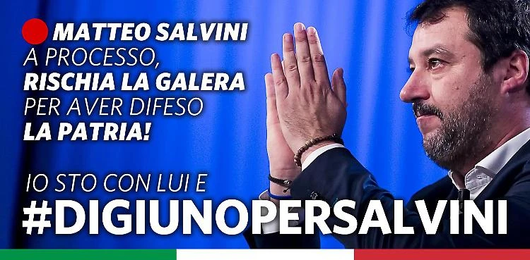 Gregoretti, la Lega lancia il giorno di digiuno per Matteo Salvini: "Difende la patria, rischia la galera"