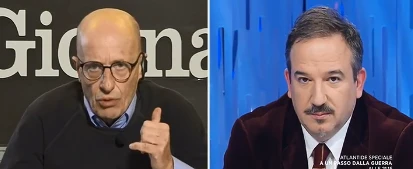 Otto e mezzo, Alessandro Sallusti smonta in diretta Luca Telese: "Prendi delle sostanze strane"