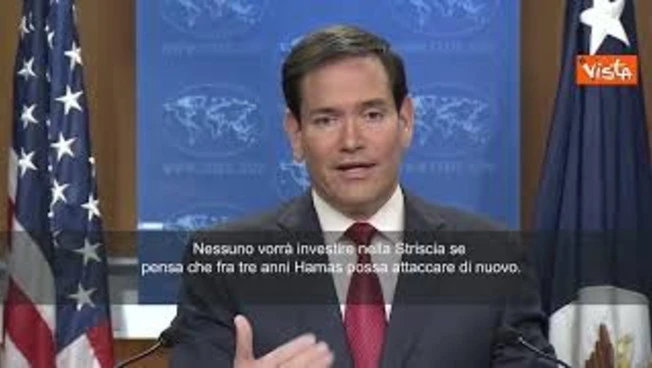 Il Segretario di Stato Usa Rubio: Nessuna pace a Gaza senza il disarmo di Hamas