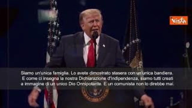 250esimo Usa, Trump: Noi creati a immagine di Dio, un comunista non lo direbbe mai