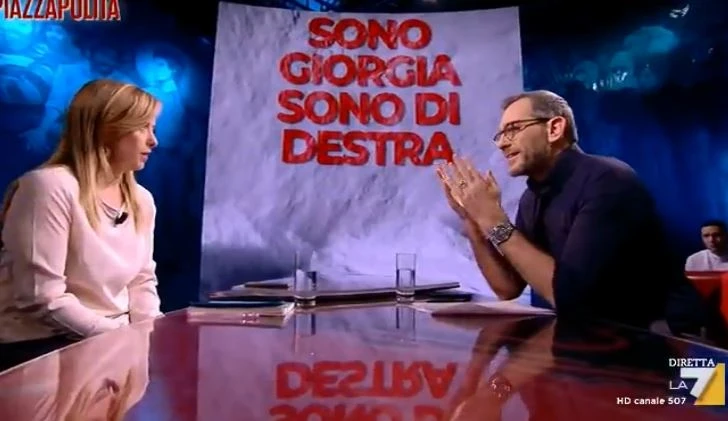 Giorgia Meloni a Piazzapulita: "Non so cosa sia la moderazione in politica. Quando tornerà la democrazia..."