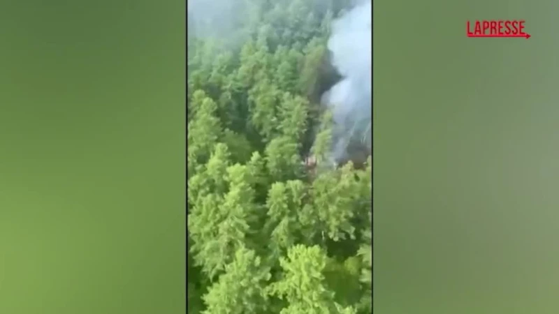 Rusko letalo strmoglavilo v reki Amur, objavljene prve slike razbitin