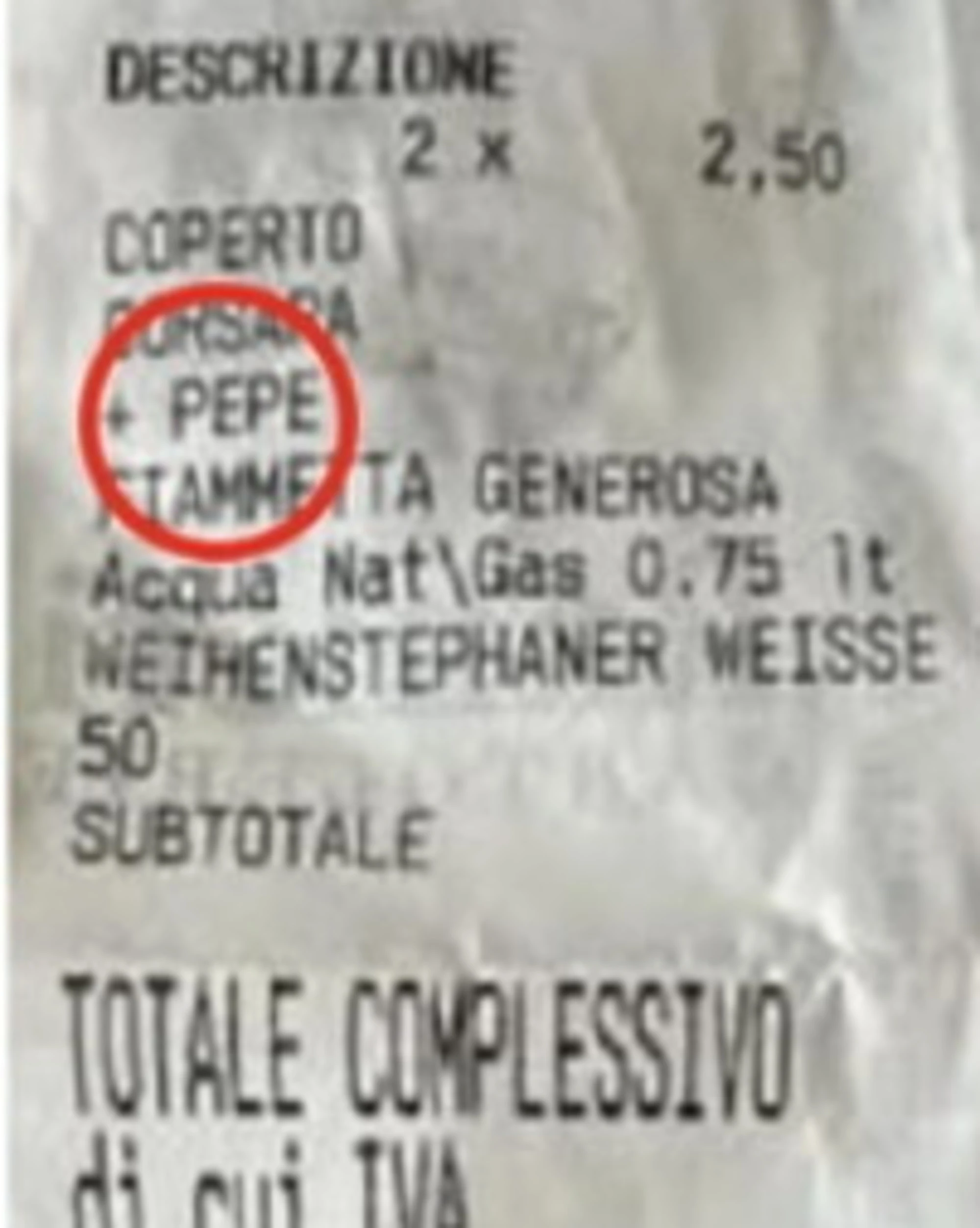 Bari, scontrino-scandalo: quanto costa la "spolverata di pepe"