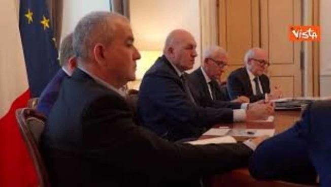 Meloni partecipa al Vertice a Palazzo Chigi su ordine pubblico, immagini