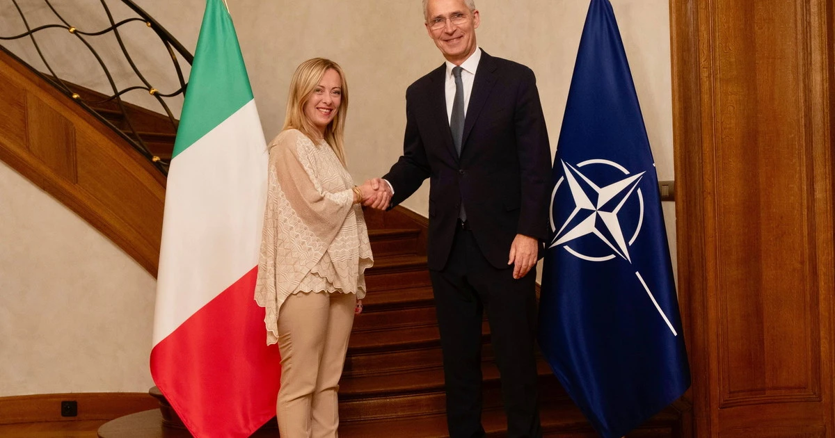 Meloni e Stoltenberg