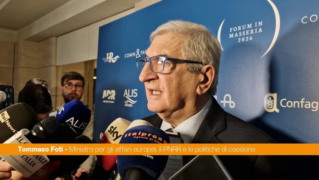 Pnrr, Foti "Entro fine aprile-metà maggio auspico l'arrivo della nona rata"