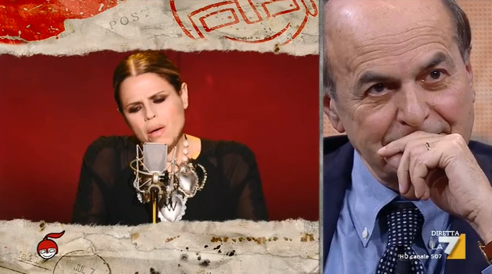 DiMartedì, Tosca arriva da Sanremo e canta Bella ciao: Pier Luigi Bersani si commuove