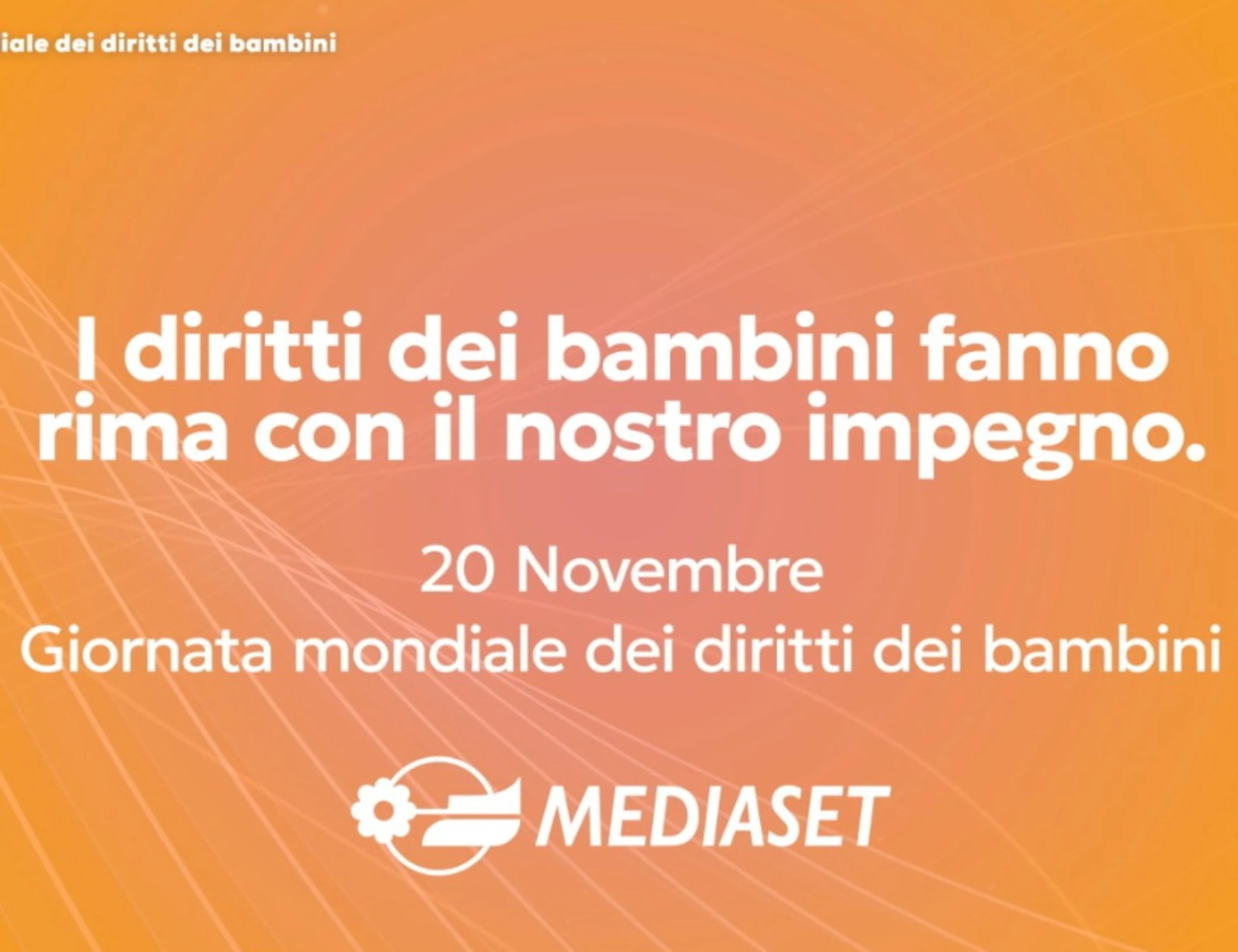 Al via la campagna Mediaset per la giornata mondiale dei diritti dei bambini