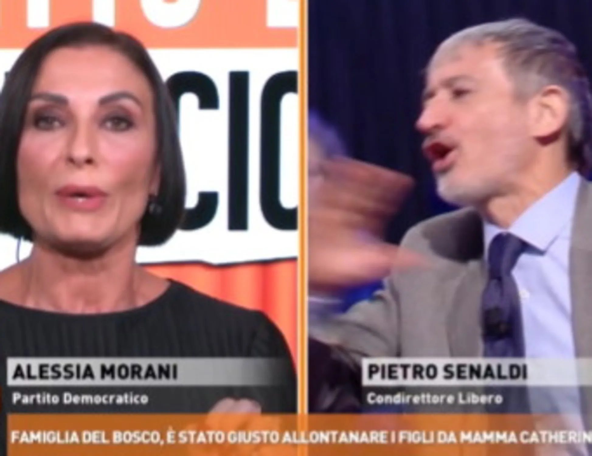 Dritto e rovescio, Senaldi inchioda la Morani: "Famiglia nel bosco? Cos'avete in testa voi"