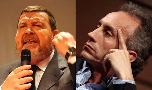 Marco Travaglio e Giuliano Ferrara