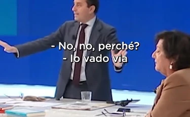 L'aria che tira, Matone sbotta contro Liberati: "Toglietegli l'audio o vado via"