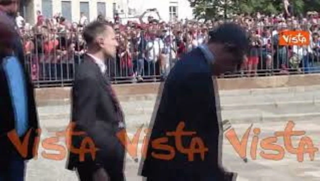 L'arrivo di Marotta al funerale di Baresi a Milano