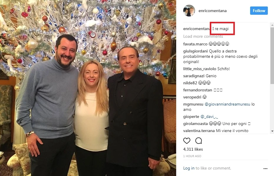 Enrico Mentana sfotte Berlusconi, Salvini e Meloni: "I Re magi"