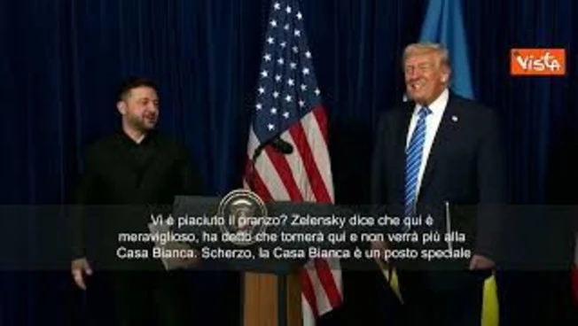 Trump ai cronisti: Vi è piaciuto il pranzo? Zelensky dice che qui è meglio della Casa Bianca