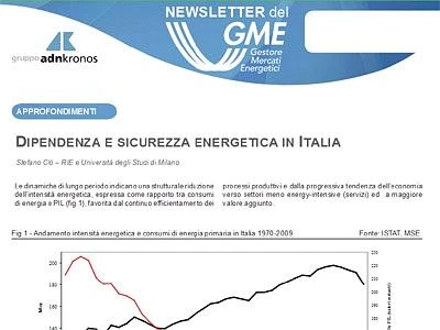 Energia, online la nuova newsletter del Gme