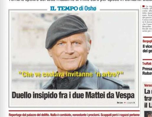 Renzi e Salvini da Vespa, la prima pagina brutale del Tempo: "Ecco chi mancava a Porta a porta"