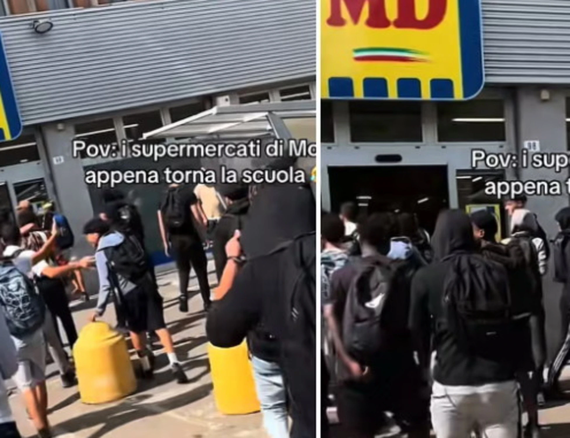 Modena, 50 ragazzi escono da scuola e saccheggiano un supermercato: il video-choc