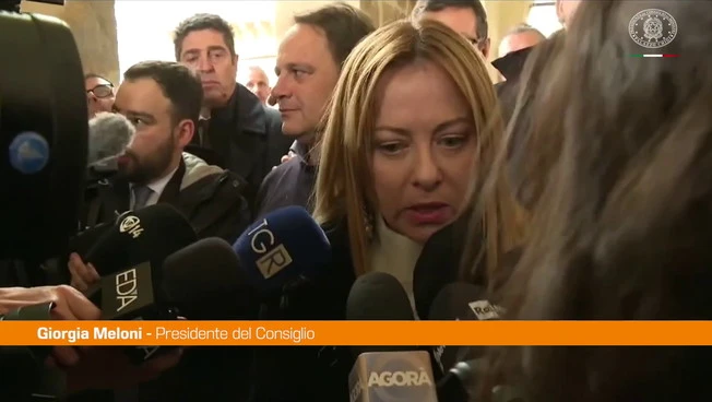Meloni "Mercoledì in Cdm decreto per Niscemi e zone colpite dal ciclone Harry"