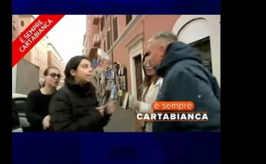 Claudia Conte, con gli inviati di "È sempre cartabianca" finisce male: caos in strada