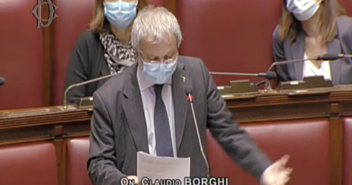Claudio Borghi, "il governo della dissenteria". La fiducia a Conte? Occhio alla toilette in Senato