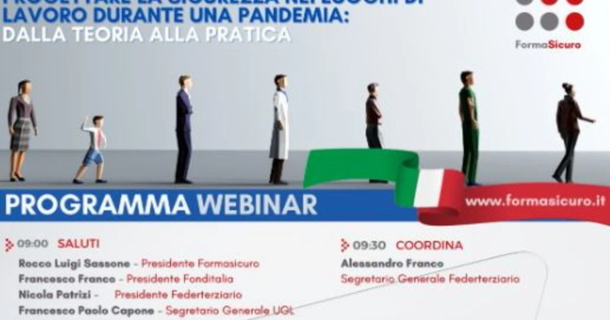 Il webinar: come riprogettare la sicurezza sul luogo di lavoro durante la pandemia?