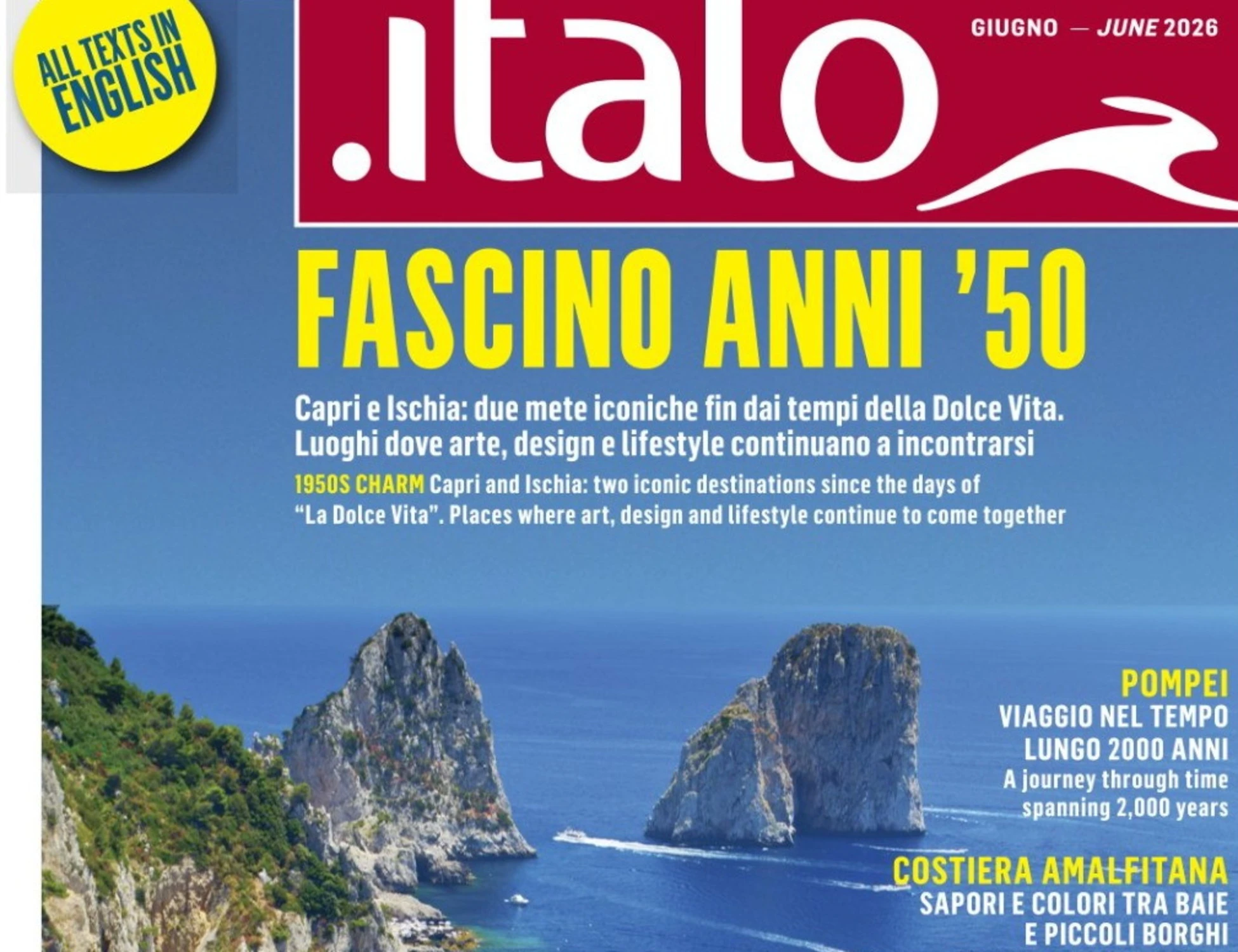 Italo Magazine si rinnova: versione bilingue e nuovo stile Roma, 3 giugno 2026