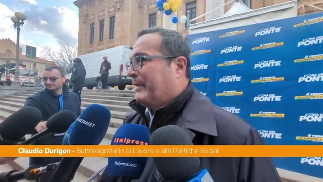 Ponte sullo Stretto, Durigon "Opera strategica, avanti superando gli ostacoli"