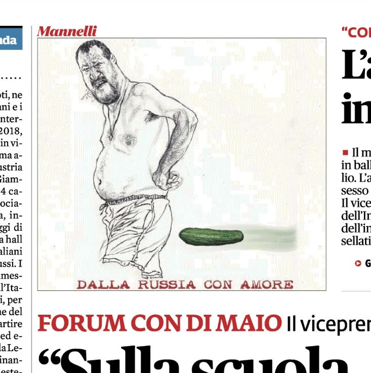 Matteo Salvini sodomizzato in prima pagina sul Fatto quotidiano: "con amore", roba violentissima
