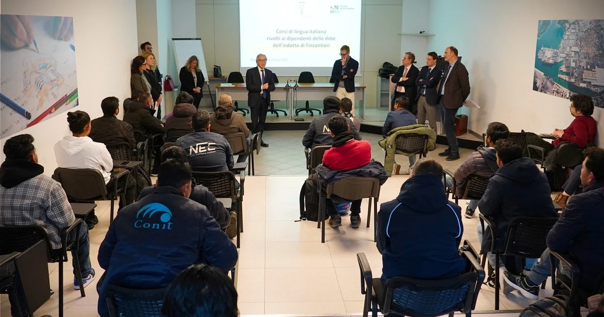 Fondazione Fincantieri, consegnati i primi attestati dei corsi di italiano per lavoratori stranieri a Monfalcone