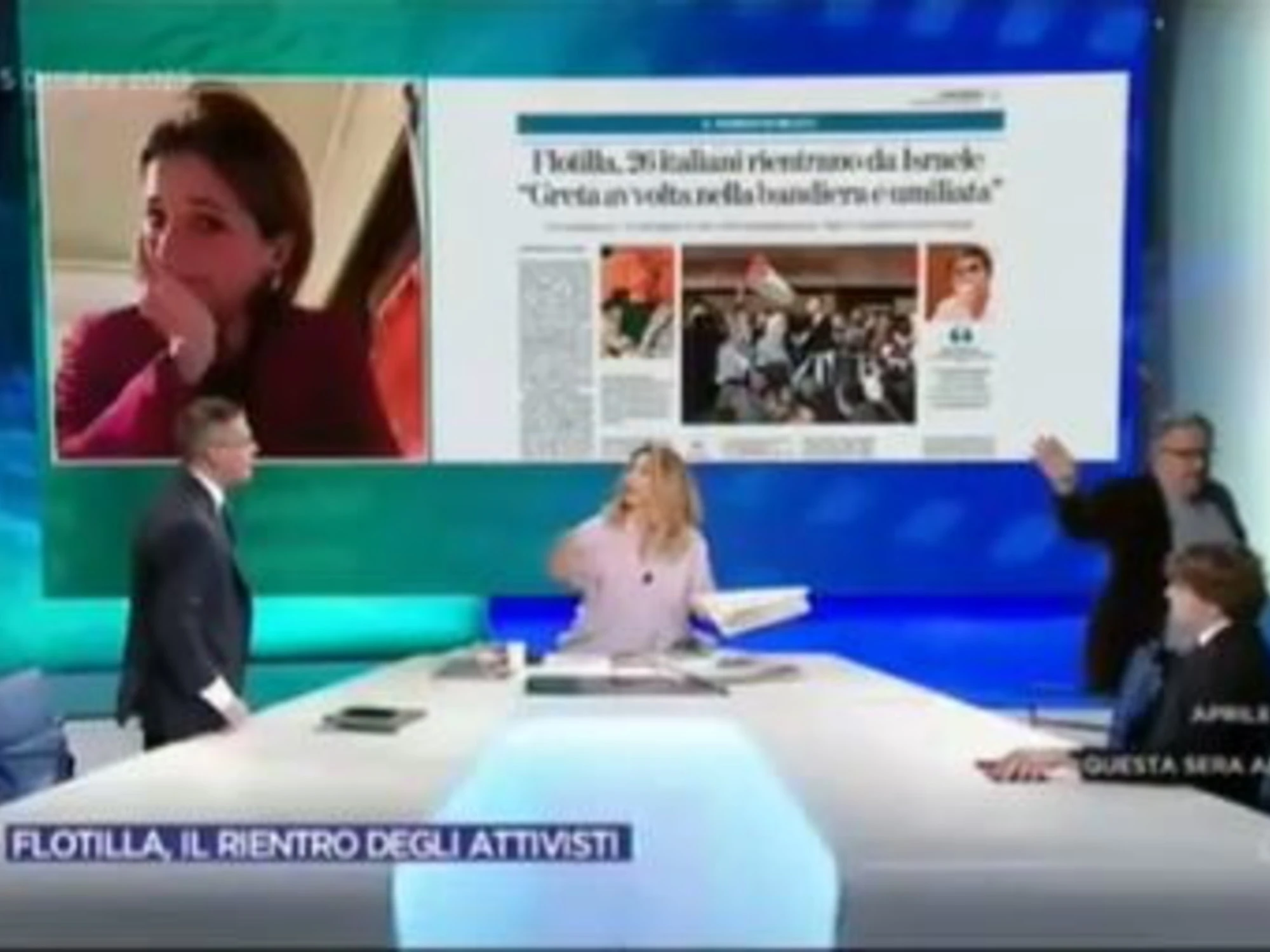 Capezzone inchioda Telese. E lui fa una figuraccia con Gaia Tortora