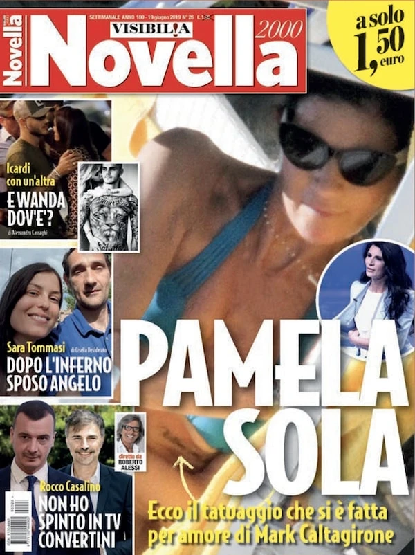 Pamela Prati, la prima pagina cattivissima di Novella 2000: "Guardate quel tatuaggio"