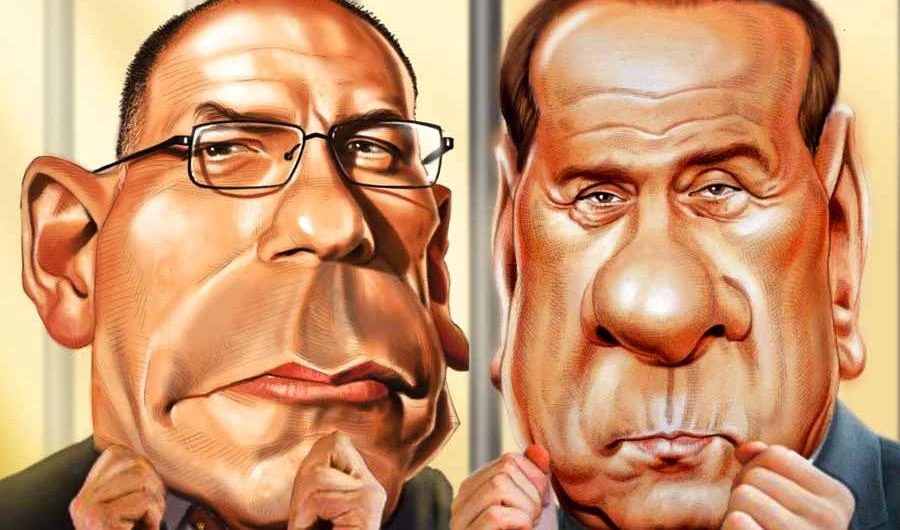 Enrico Letta e Silvio Berlusconi