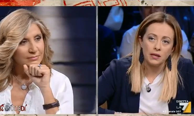 Giorgia Meloni a DiMartedì: "Chi più a destra tra me e Salvini? Io sono la destra italiana"