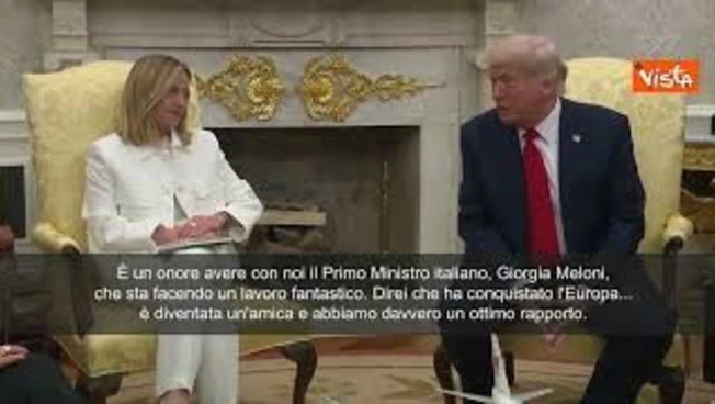 Trump nel 2025: Un onore avere alla Casa Bianca la premier italiana, è un'amica
