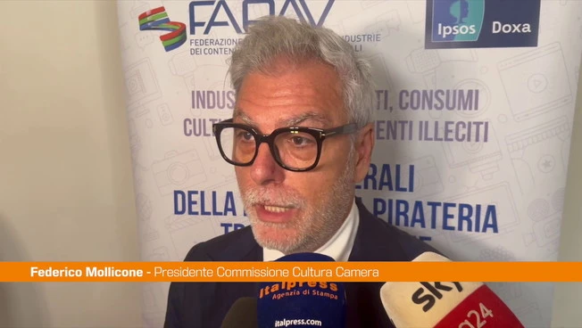 Pirateria audiovisiva: Mollicone "Italia avanti, non fa sconti a nessuno"