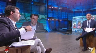 DiMartedì, Matteo Salvini spazientito con Floris: "Lei insiste sull'uscita dall'euro, ma conto di non dover fare questa scelta"