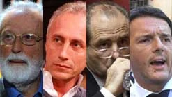 Scalfari, Travaglio, Di Pietro e Renzi