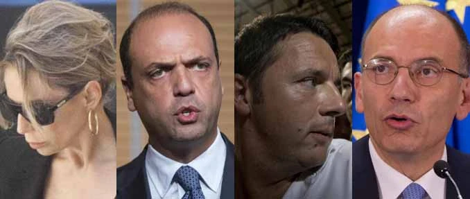 Marina Berlusconi, Angelino Alfano, Matteo Renzi, Enrico Letta