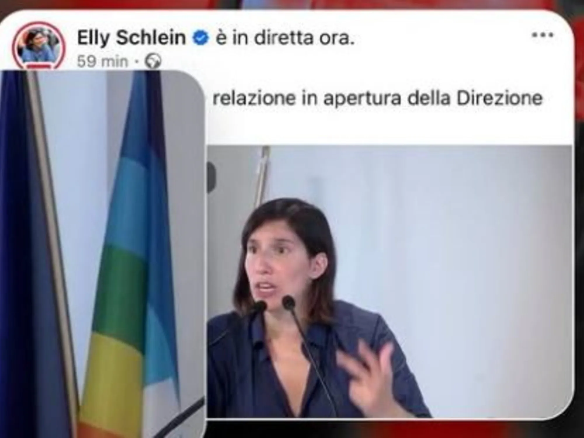 Leggi l'articolo: "Il solito grande assente, il tricolore": Fdi umilia il Pd, cos'è successo mentre parlava Elly