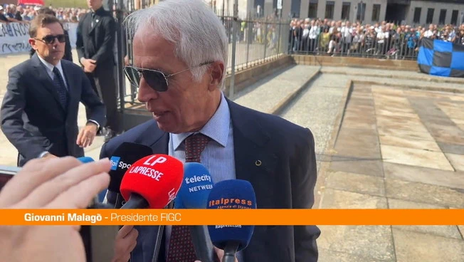 Funerali Mazzola, Malagò "Grazie a Sandro ci siamo innamorati del calcio"