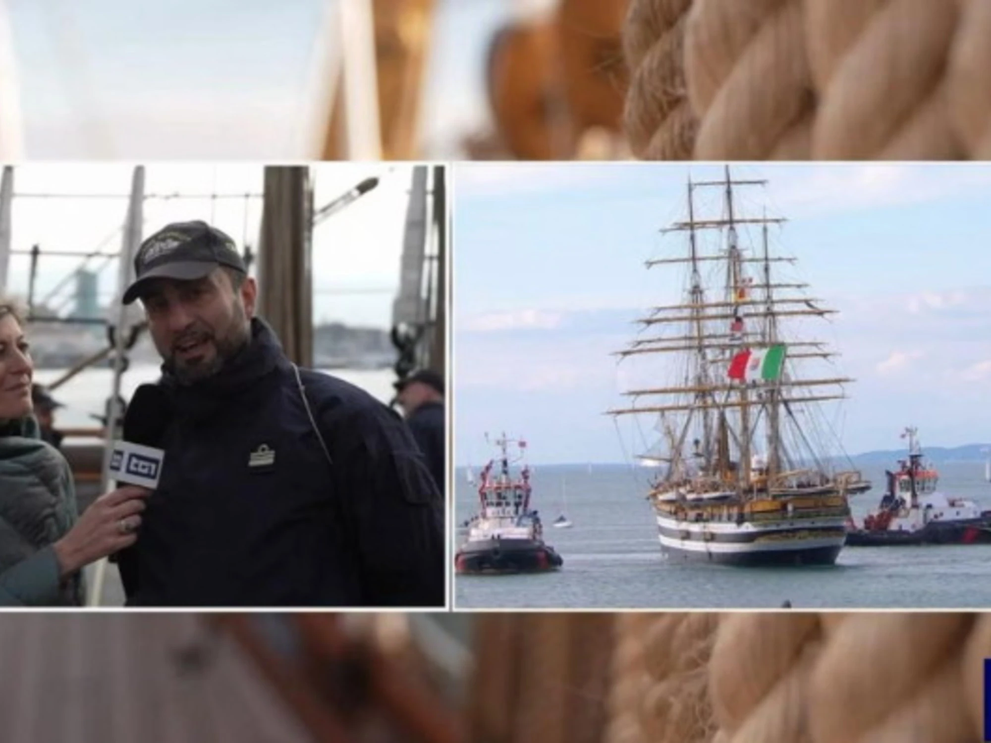 La nave Amerigo Vespucci fa volare lo speciale Tg1
