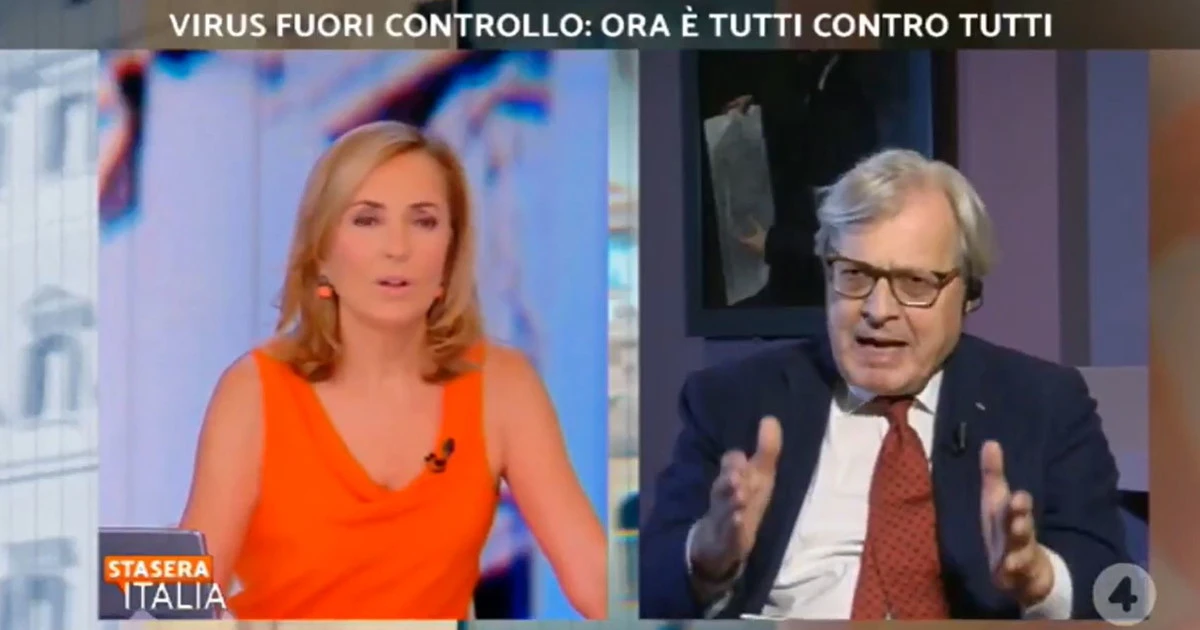 Stasera Italia, Vittorio Sgarbi scettico sul coronavirus: "1o mila contagiati sbandierati, preferirei parlare di altro"
